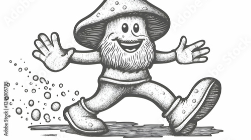 Whimsical Mushroom Characte...