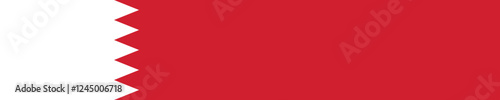 Bahrain flag long banner digital vector illustration