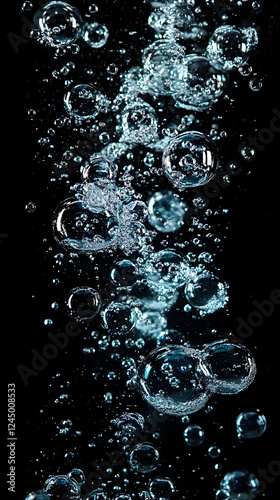 Close-up of Bubbles Rising ...