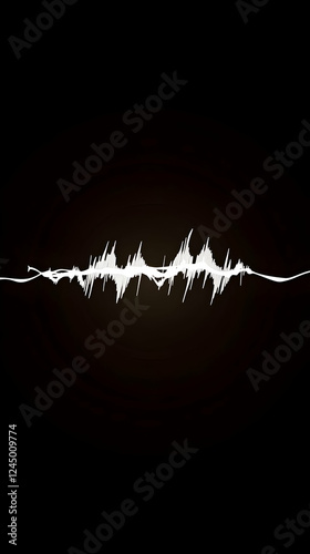White Sound Wave Vibrates A...