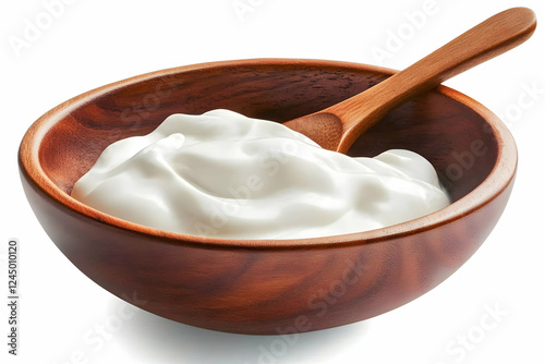 Smooth White Cream in a Woo...