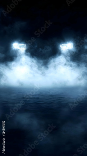 Bright Stadium Lights Illum...