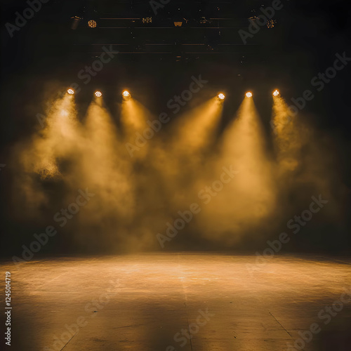 Empty Stage Illuminated by ...