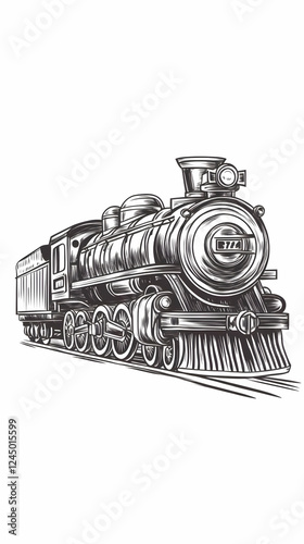 Vintage Steam Locomotive Il...