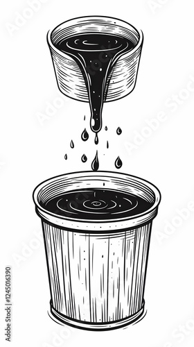 Vintage illustration of liq...