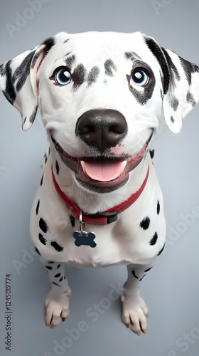 Playful Dalmatian Puppy Pos...