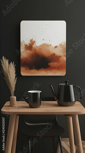 Abstract Brown Splash Paint...