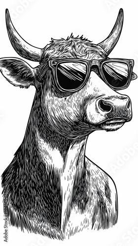 Cool Cow Wears Sunglasses: ...