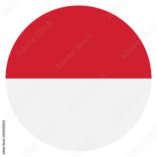 Monaco flag. Monaco circle flag logo icon computer vector illustration design