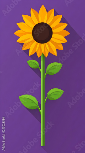 Stylized Sunflower Illustra...