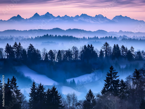Misty Mountain Range Meets ...