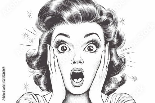 Woman expresses shock with ...
