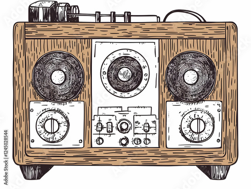 Vintage Radio Illustration ...