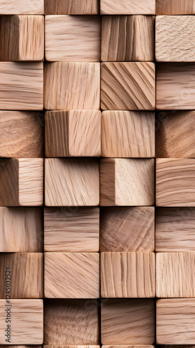 Wooden Cube Blocks Form an ...
