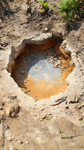 A Hole in Cracked Concrete ...