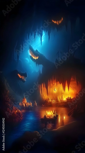Mystical Cave Illustration ...
