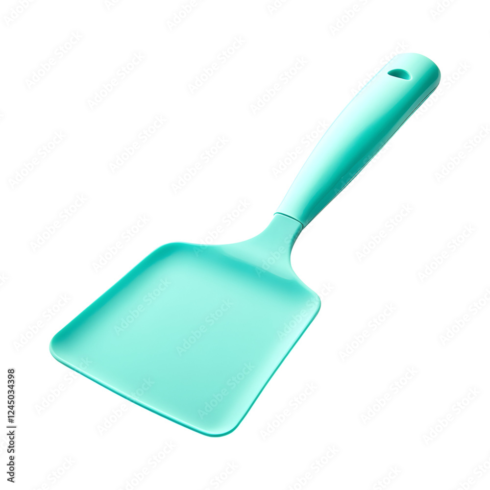 Vibrant Green Silicone Dough Scraper with Handle Isolated on Transparent Background Vibrant Green Silicone Dough Scraper with Handle Isolated on Transparent Background