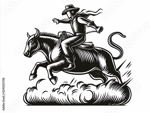 Cowboy Rides a Bucking Bull...
