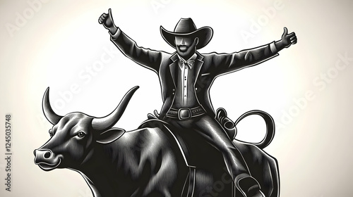 Cowboy Rides a Bull, Gives ...