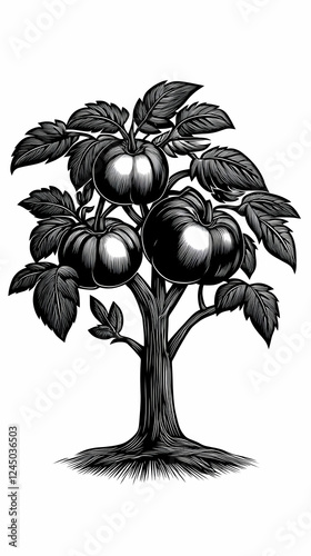 Vintage woodcut style illus...