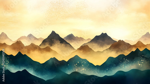Misty Mountain Landscape Sh...