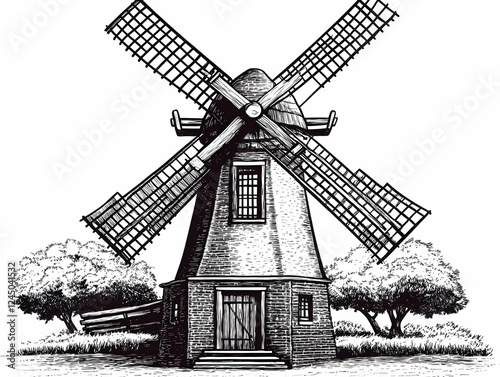 Vintage Illustration of a B...