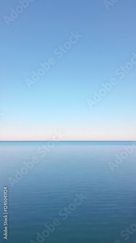 Serene Minimalist Seascape:...