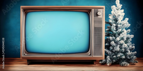 Retro TV Sits Beside Flocke...