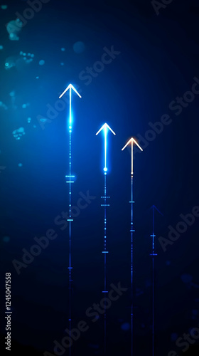 Glowing Arrows Point Upward...