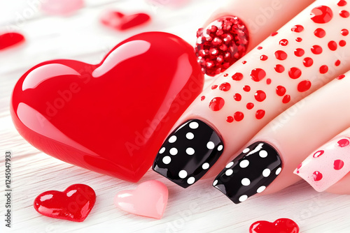 Festive Nail Art Design Dis...