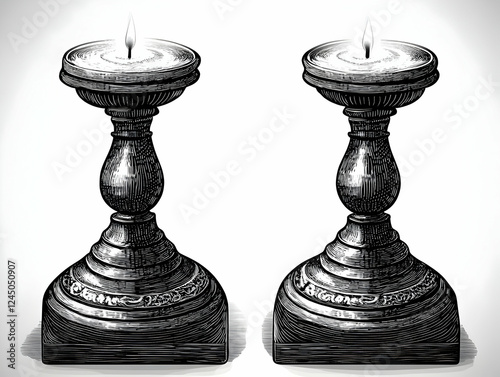Two Vintage Candlesticks wi...