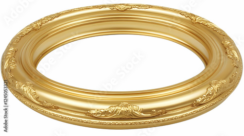 Ornate Gold Round Frame Iso...