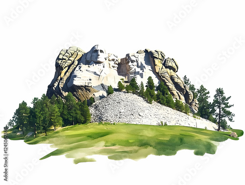 Majestic Stone Faces Carved...