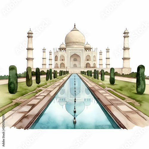 Watercolor Painting of a Ma...