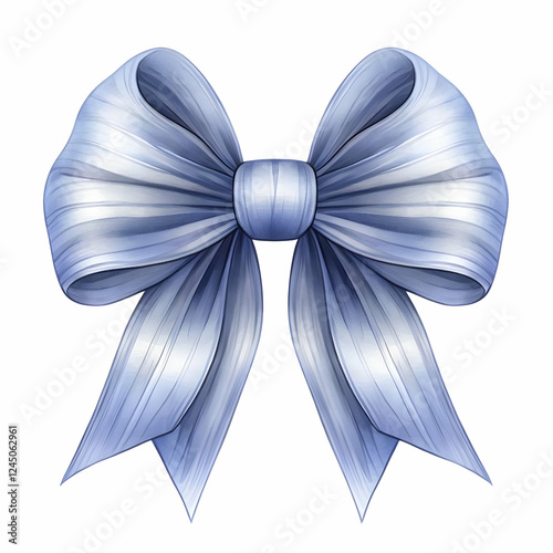 Elegant Light Blue Bow with...