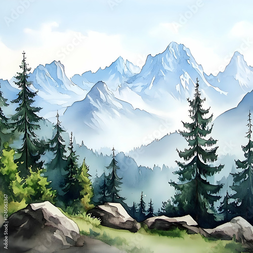 Watercolor Painting Shows M...