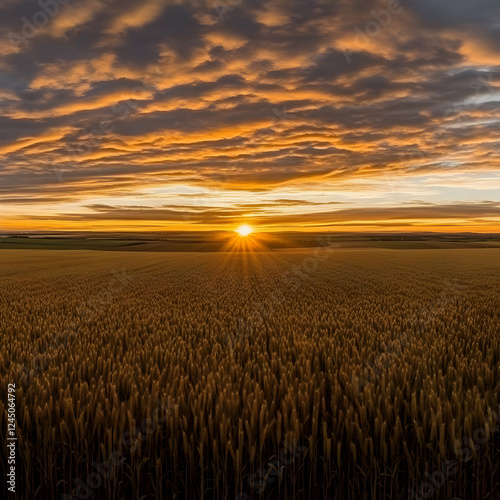 Golden Wheat Field Basking ...