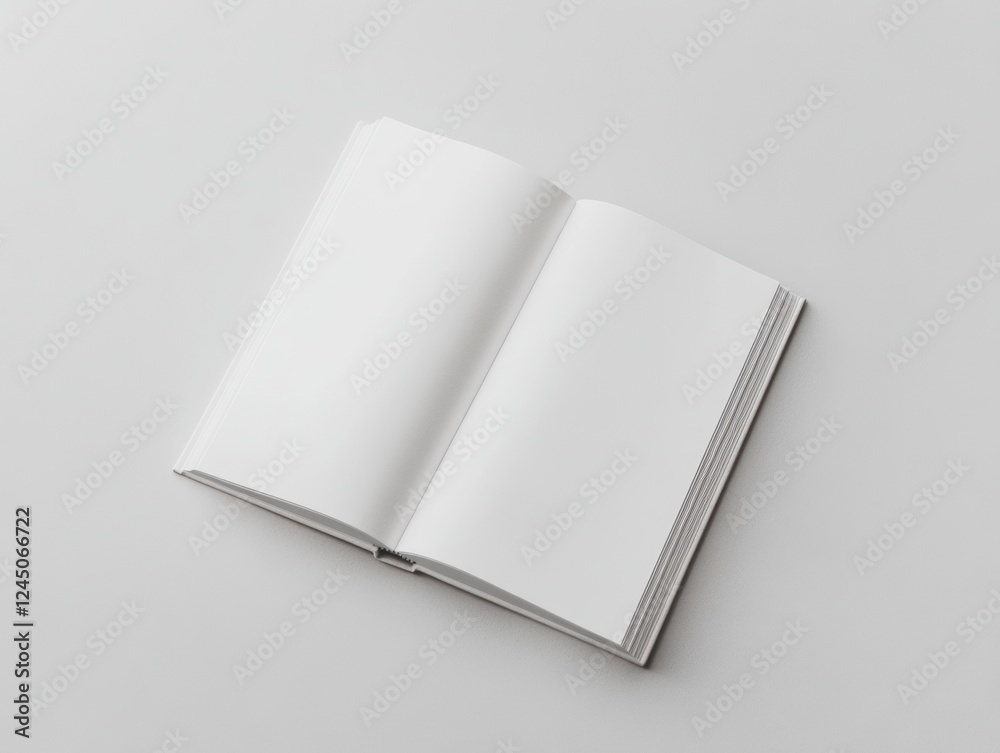 Open Blank Pages in Neutral Tone Book for Writing Notes or Creative Journaling and Educational Tasks Open Blank Pages in Neutral Tone Book for Writing Notes or Creative Journaling and Educational Tasks