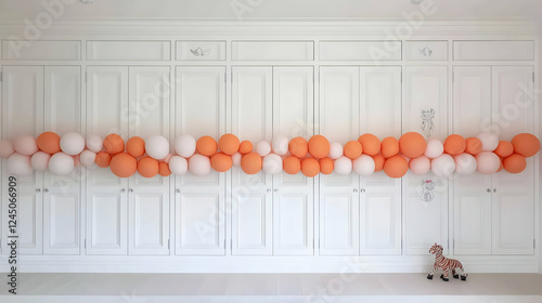 Orange and White Balloons D...