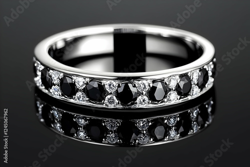 Elegant silver ring showcas...