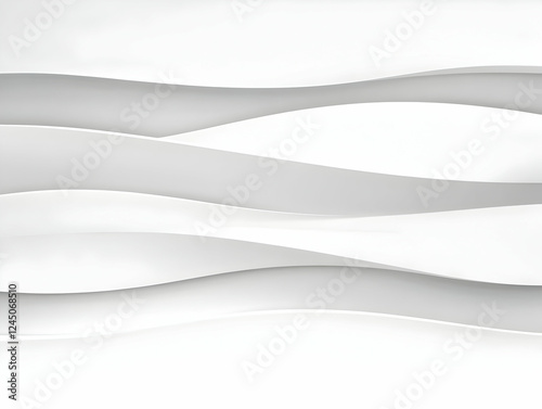 Abstract White and Gray Wav...