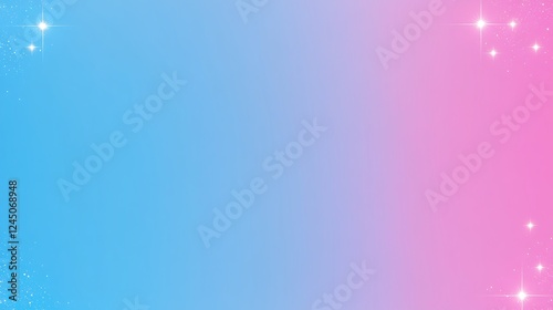 Pastel Blue Pink Gradient Background With Stars