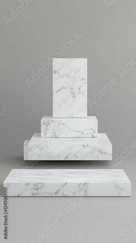 White Marble Blocks Form a ...