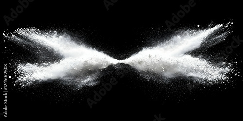 White powder explosion clou...