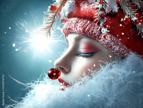 Frosty Festive Face: Woman ...
