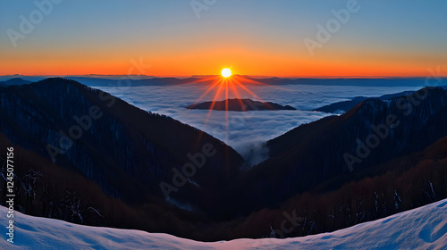 Sunrise Illuminates Mountai...