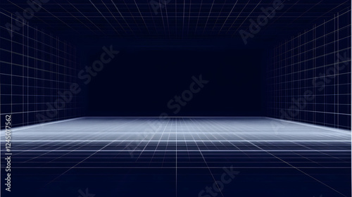 Abstract 3D Grid Room Creat...