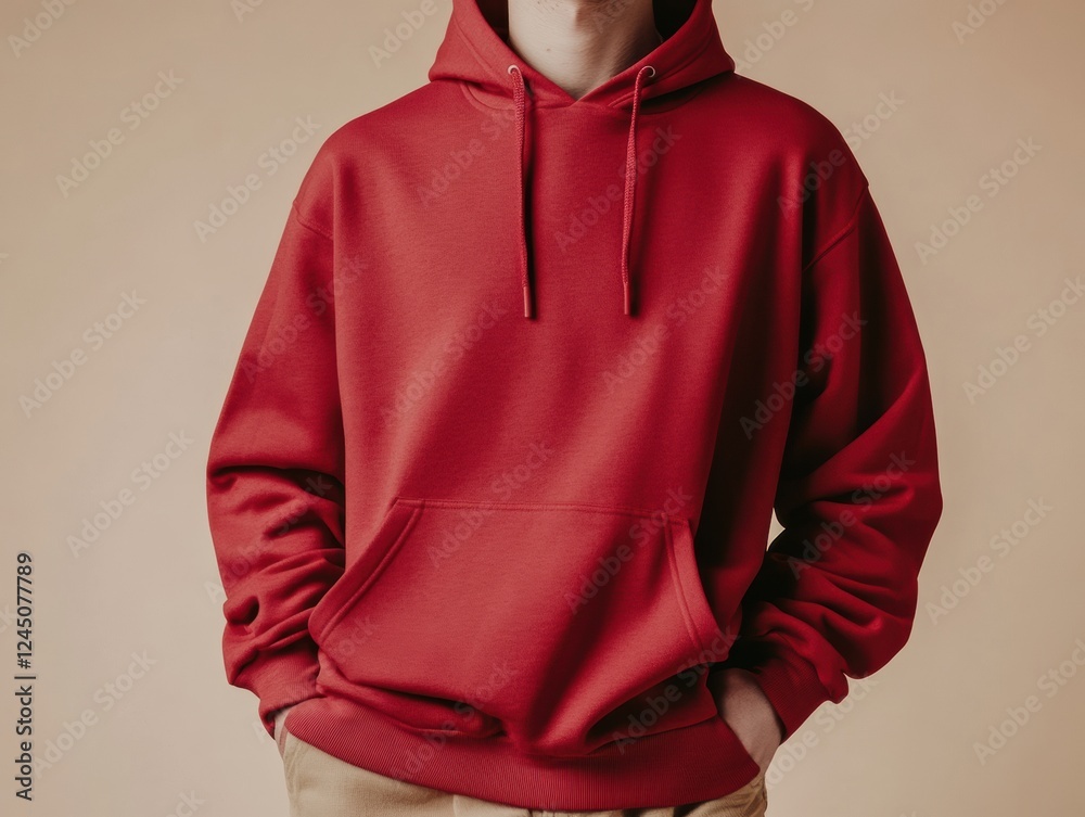 Stylish Pullover Hoodie Apparel Red Garment for Comfortable Casual Fashion and Warmth in Cool Weather Stylish Pullover Hoodie Apparel Red Garment for Comfortable Casual Fashion and Warmth in Cool Weather