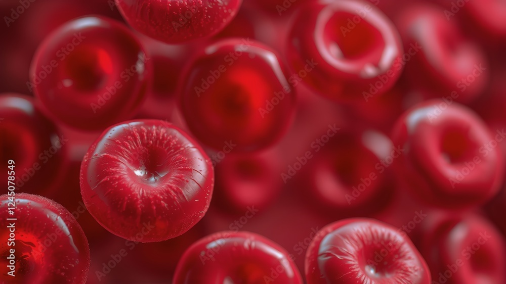 red blood cells flowing through vein biology animation medical health care 3d