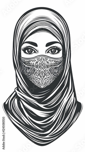 Monochrome Illustration of ...